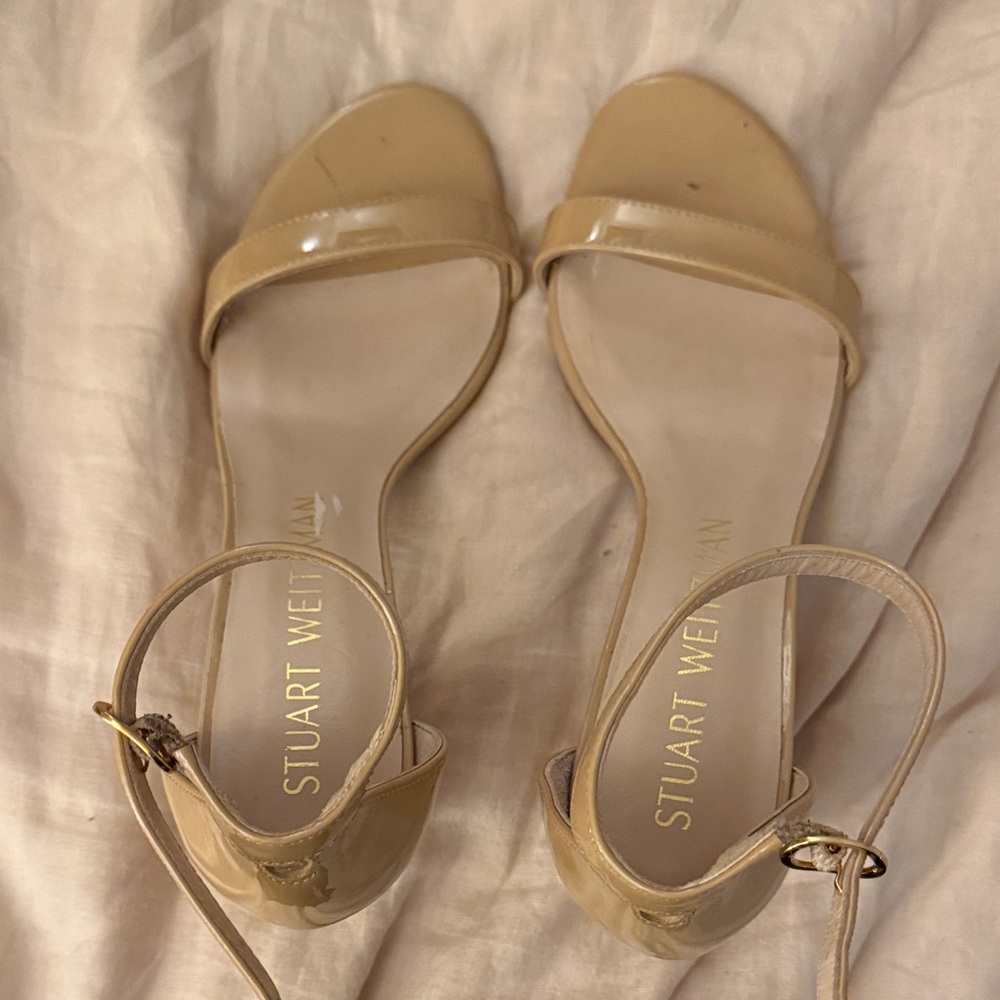 Stuart Weitzman Tan Strappy Sandals
